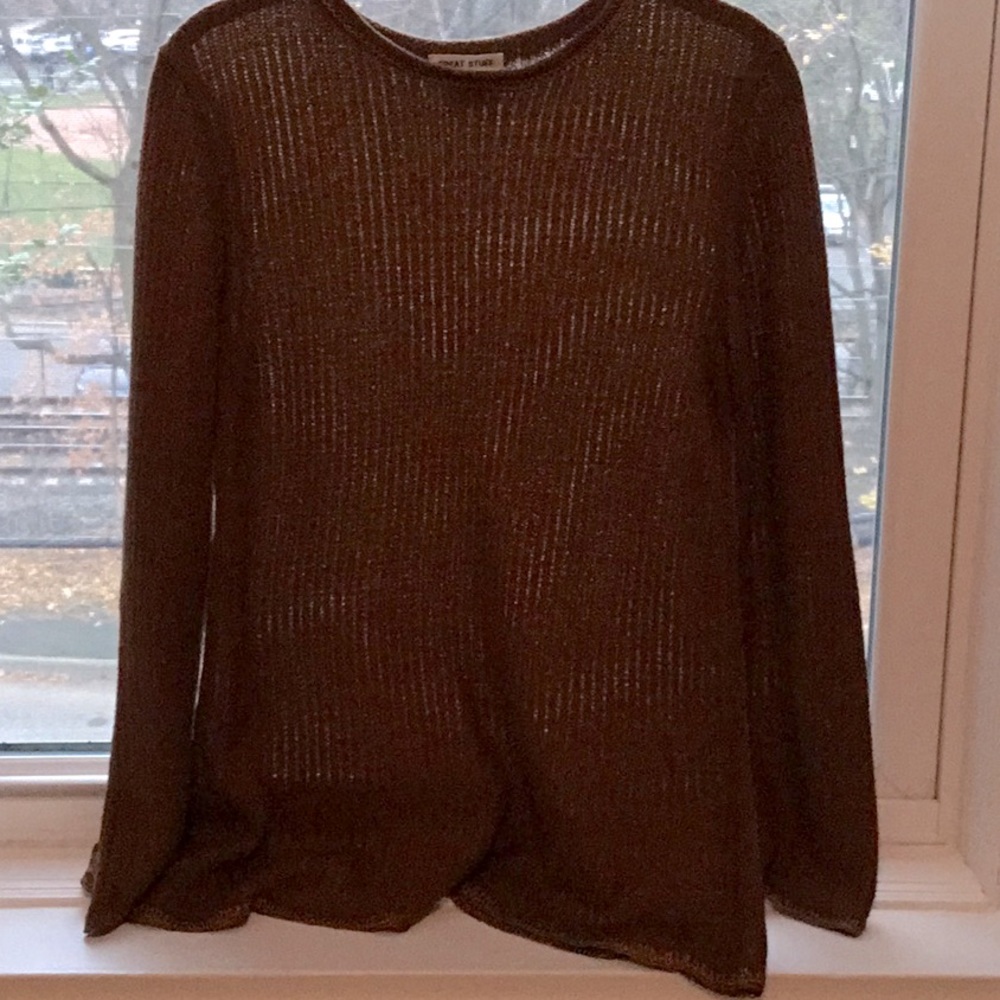 Coco sweater with ribbon around the neck and on the cuffs Like new